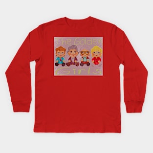 Golden Girls Cartoon Kids Long Sleeve T-Shirt